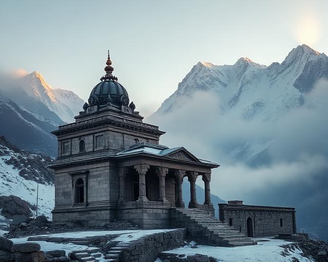 Kedarnath temple in the Himalayas